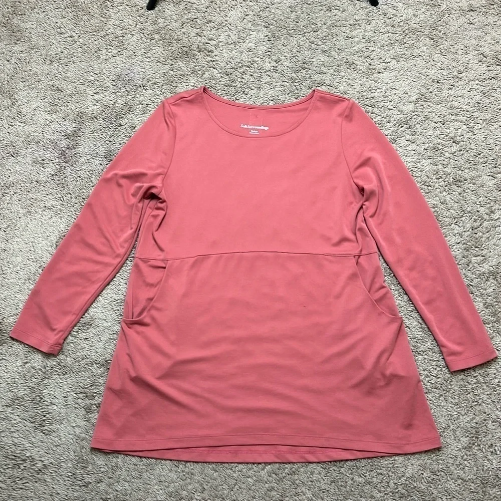 Soft Surroundings Fairfax Tunic womens Rose colored - Picture 2 of 8